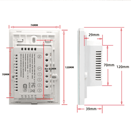 Interruptor inteligente WIFI 3 teclas preto imagem ilustrativa 2