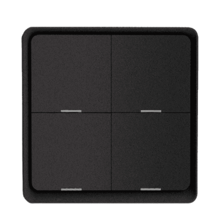 A imagem mostra uma caixa e um interruptor inteligente de parede da marca "Moes". A caixa, à esquerda, é de cor bege e branca, com o nome "Moes" no topo, seguido por "Smart Switch". Abaixo, há uma imagem do produto, um interruptor retangular com três botões dispostos verticalmente. O texto na caixa destaca alguns recursos principais do produto, como: No neutral wire required (Não é necessário fio neutro) No capacitor required (Não é necessário capacitor) Zigbee connection (Conexão ZigBee) Ao lado da caixa, à direita, está o interruptor físico, que tem um design moderno e minimalista. Ele é predominantemente branco e retangular, com um botão central destacado, grande e retangular, para controle. O interruptor e elegante, projetado para integrar-se a sistemas de automação residencial Zigbee.